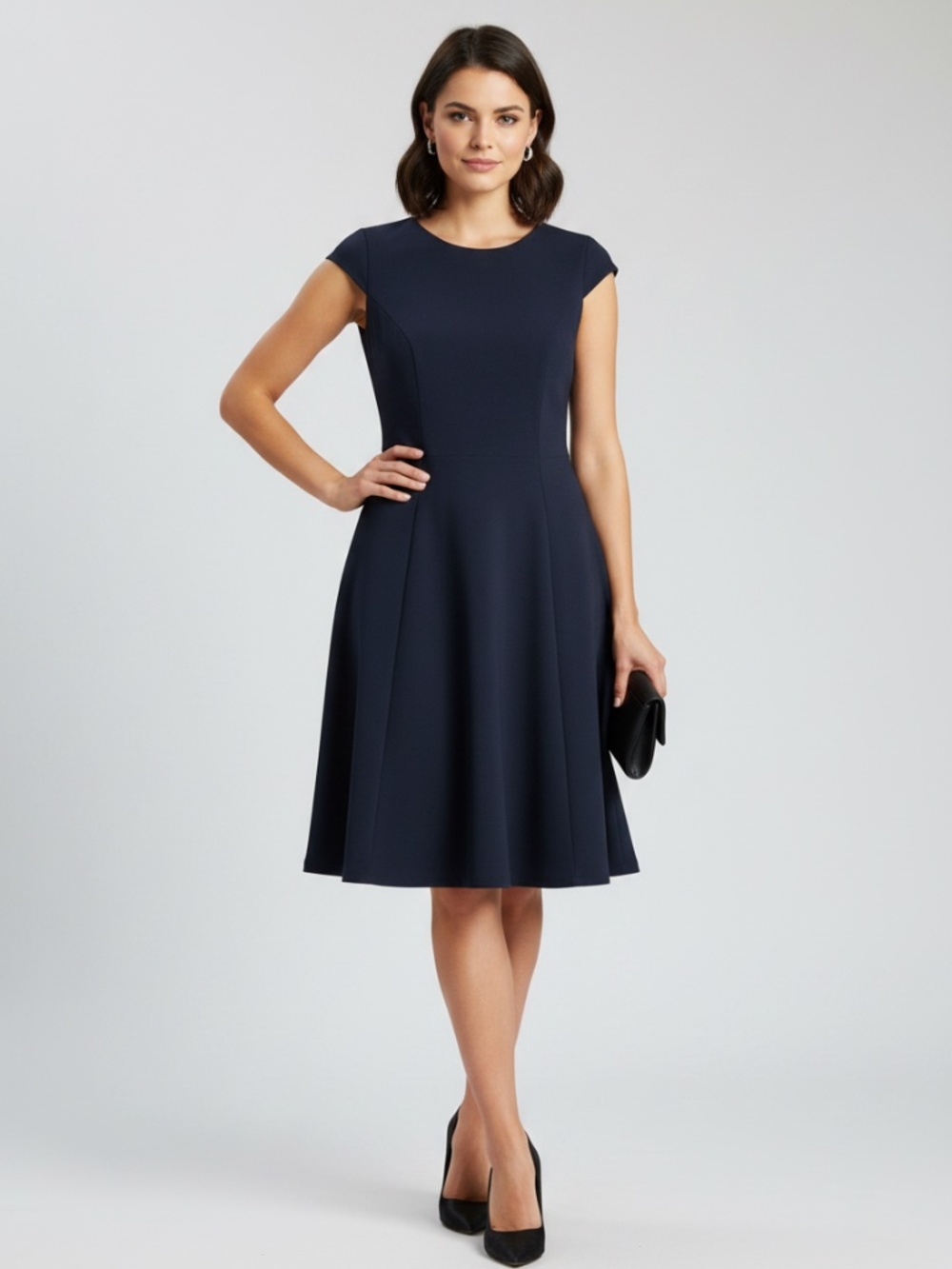 NWT Tommy Hilfiger navy blue Fit-and-flare dress. 14